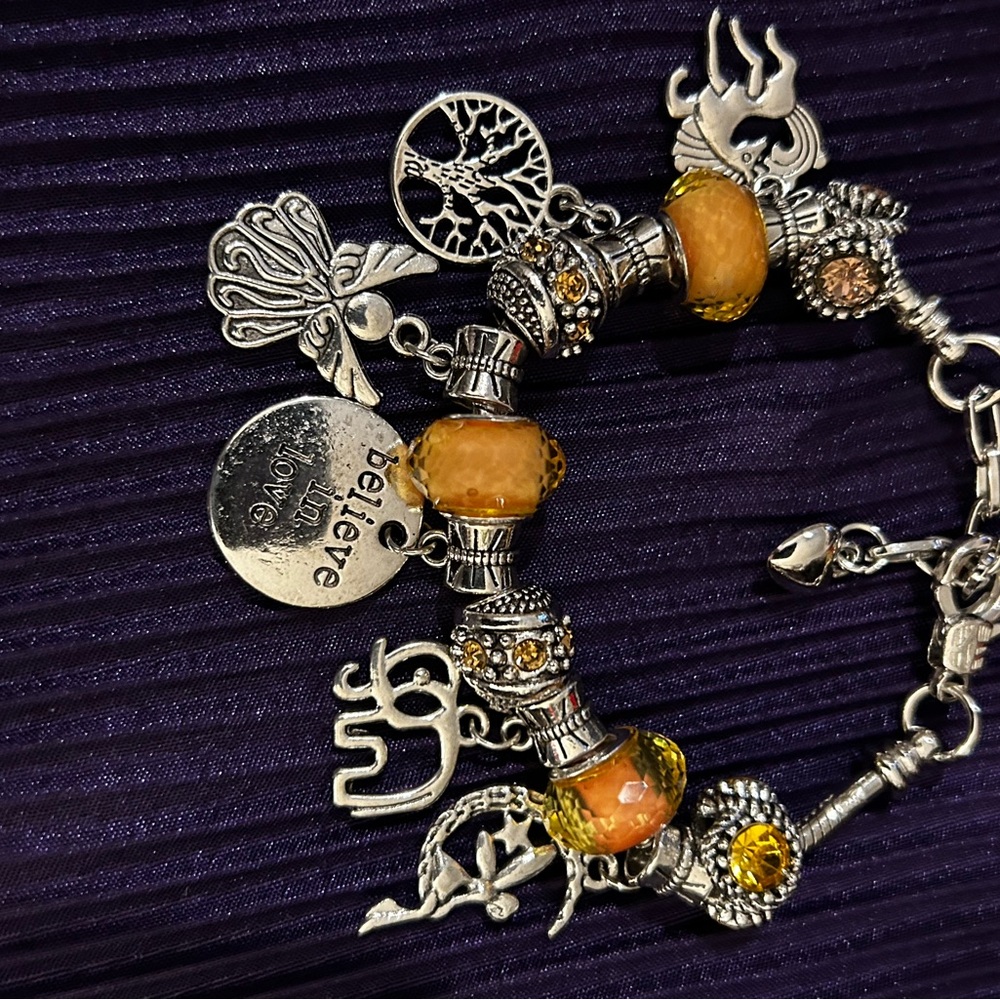 Silver and Gold Charm Bracelet
